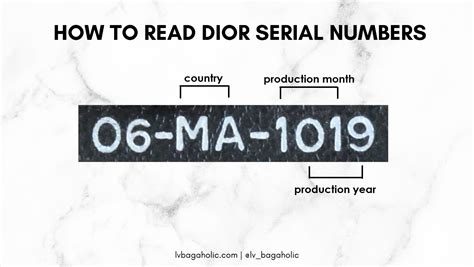 Dior date codes